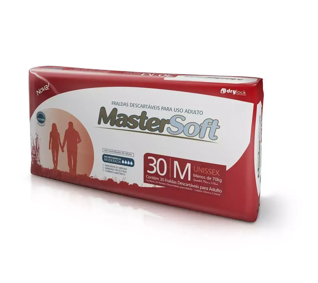 FRALDA GERIATRICA MASTERSOFT ECON M - 3 PACOTES
