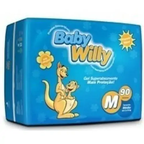 Fralda Baby Willy Hiper Média 90unidade