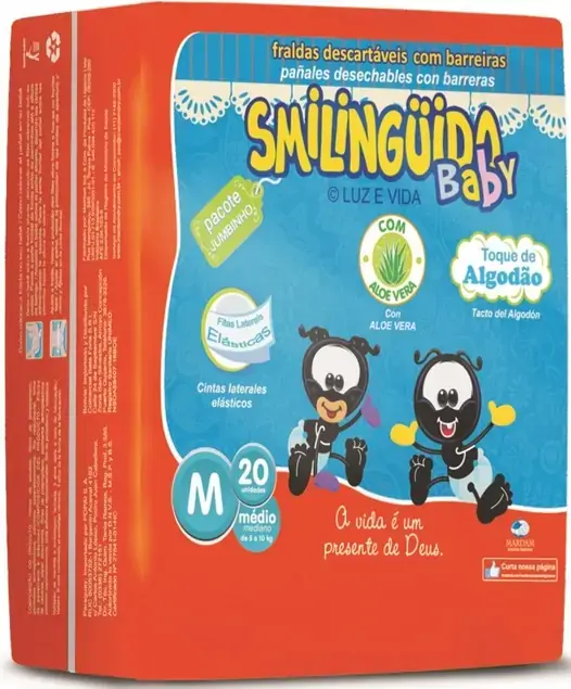Fralda Descartável Smilinguido Baby M 20unidades