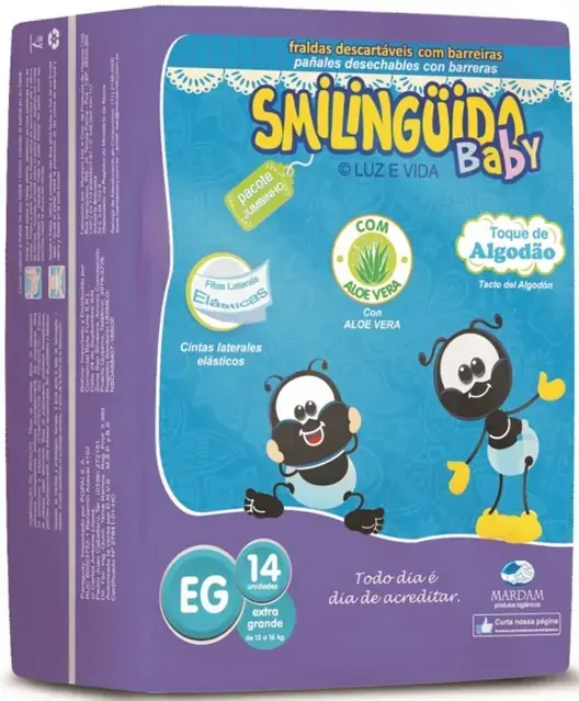 Fralda Descartavel Smilinguido Baby Tam Eg C/ 14 Un