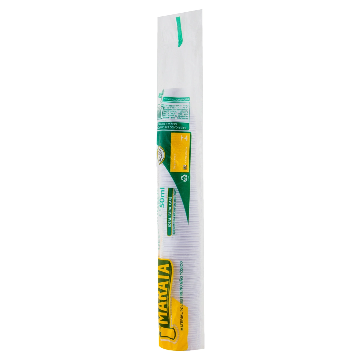 Copo Plástico Descartável Branco 50ml Maratá 100 Unidades