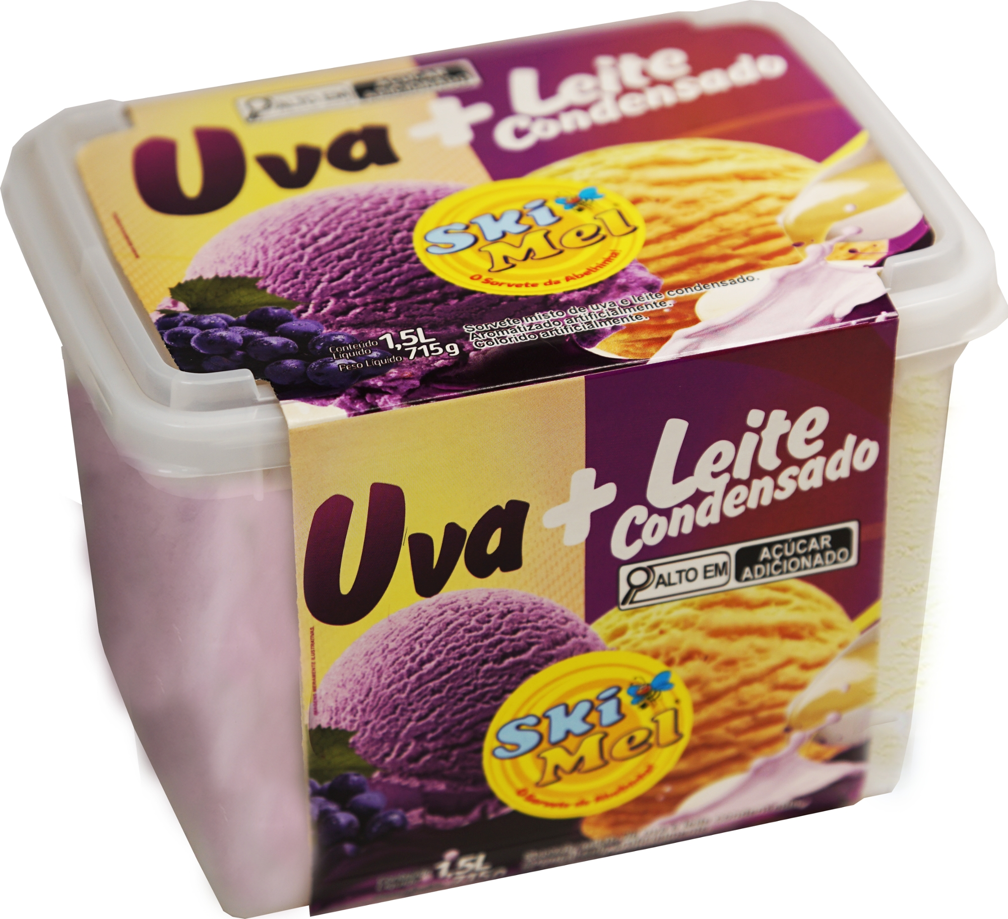 Sorvete Skimel 1,5l Uva/leite Condensado