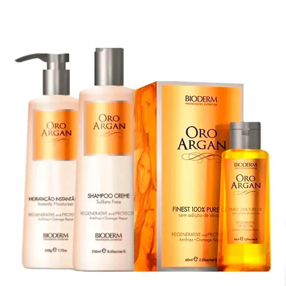 Bioderm Oro Argan Super Kit Shampoo Condicionador Pure Oil