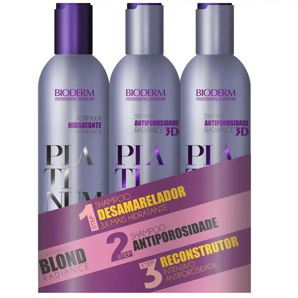 Bioderm Platinum Kit Blond Radiance 2 Shampoo Reconst