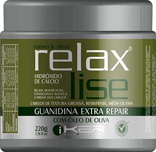 Relax Lise Guanidina Extrato Oliva 220g, Iker Hair Cosmetic