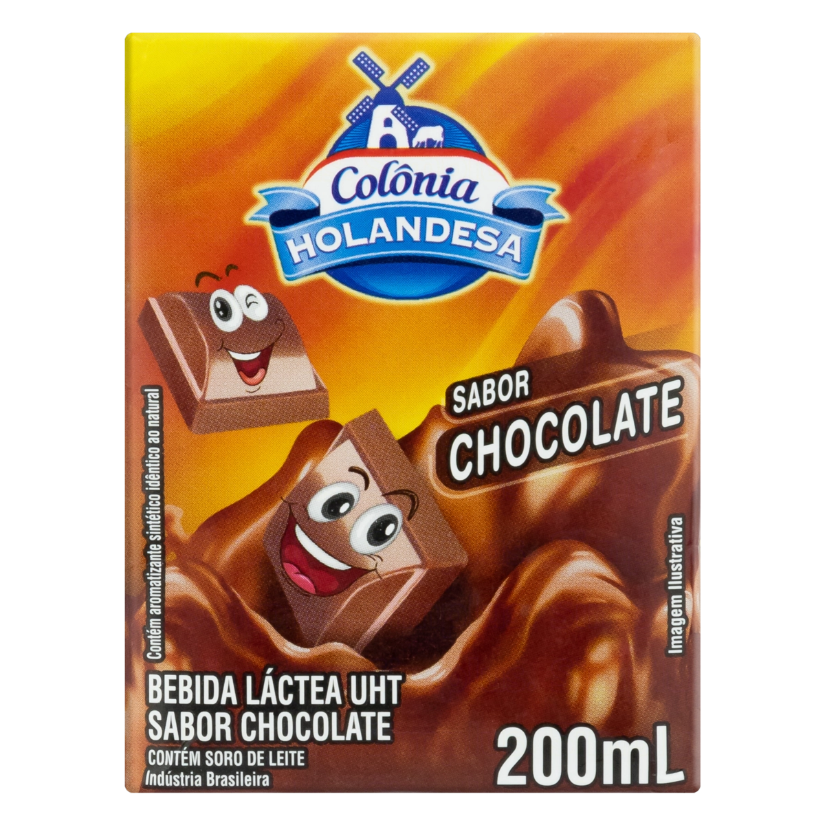 Bebida Láctea Uht Chocolate Colônia Holandesa Caixa 200ml