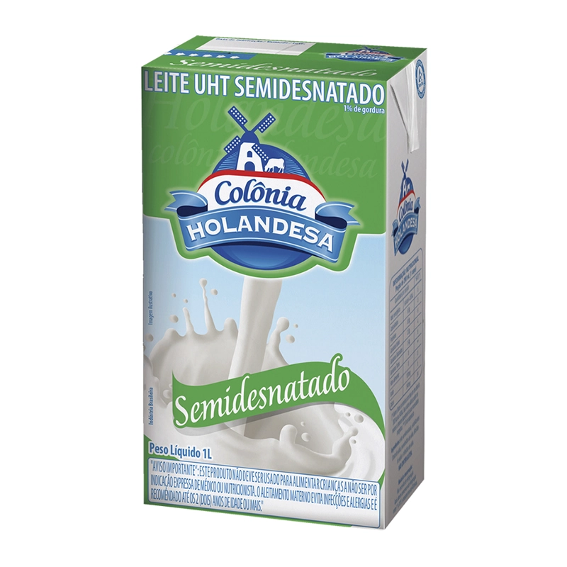 Leite Uht Semidesnatado Colônia Holandesa Caixa 1l