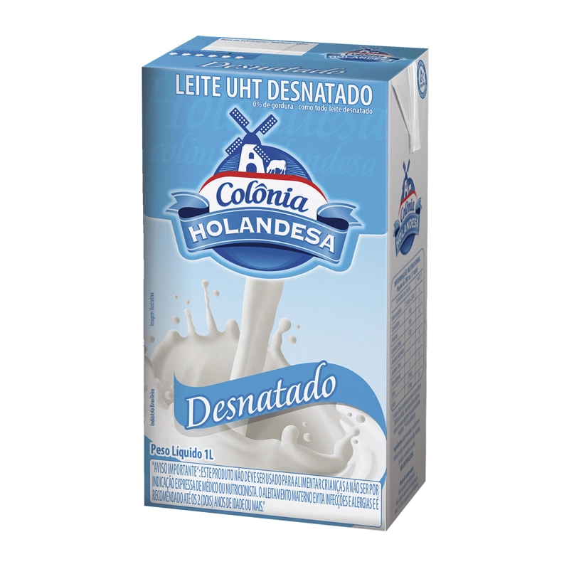 Leite Uht Desnatado Colônia Holandesa Caixa 1l