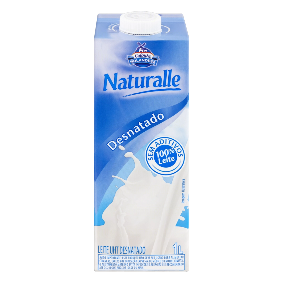 Leite Desnatado Naturalle Garrafa 1 Litro
