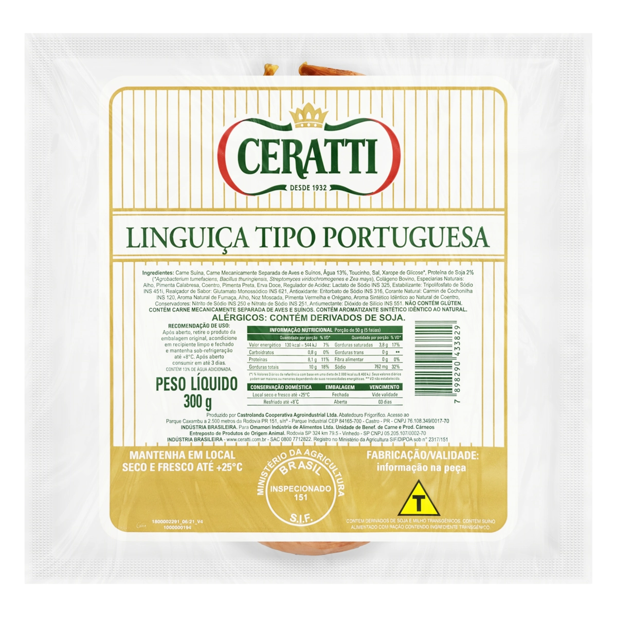 Linguiça Portuguesa Ceratti 300g