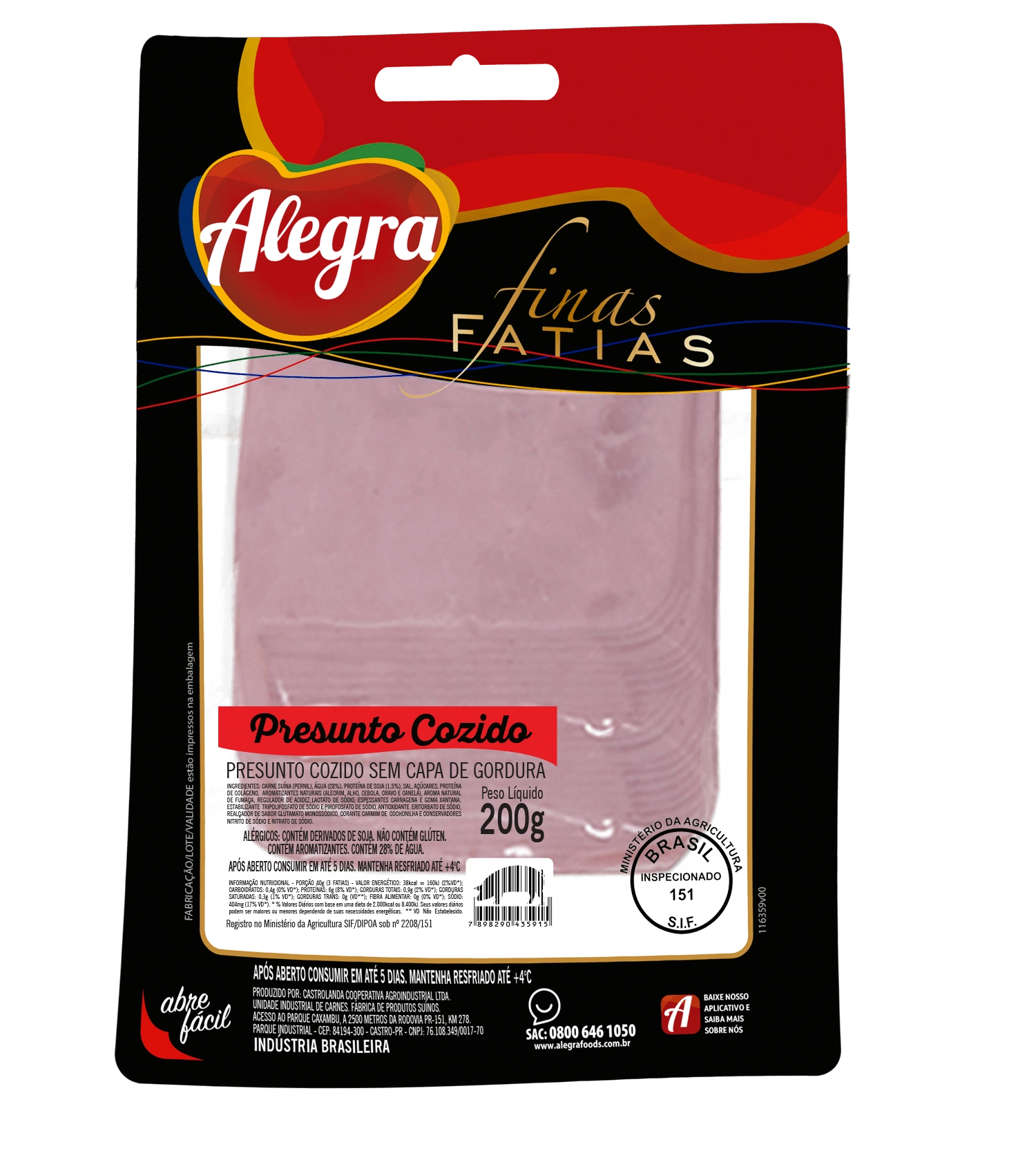 Presunto Fat Alegra 200g