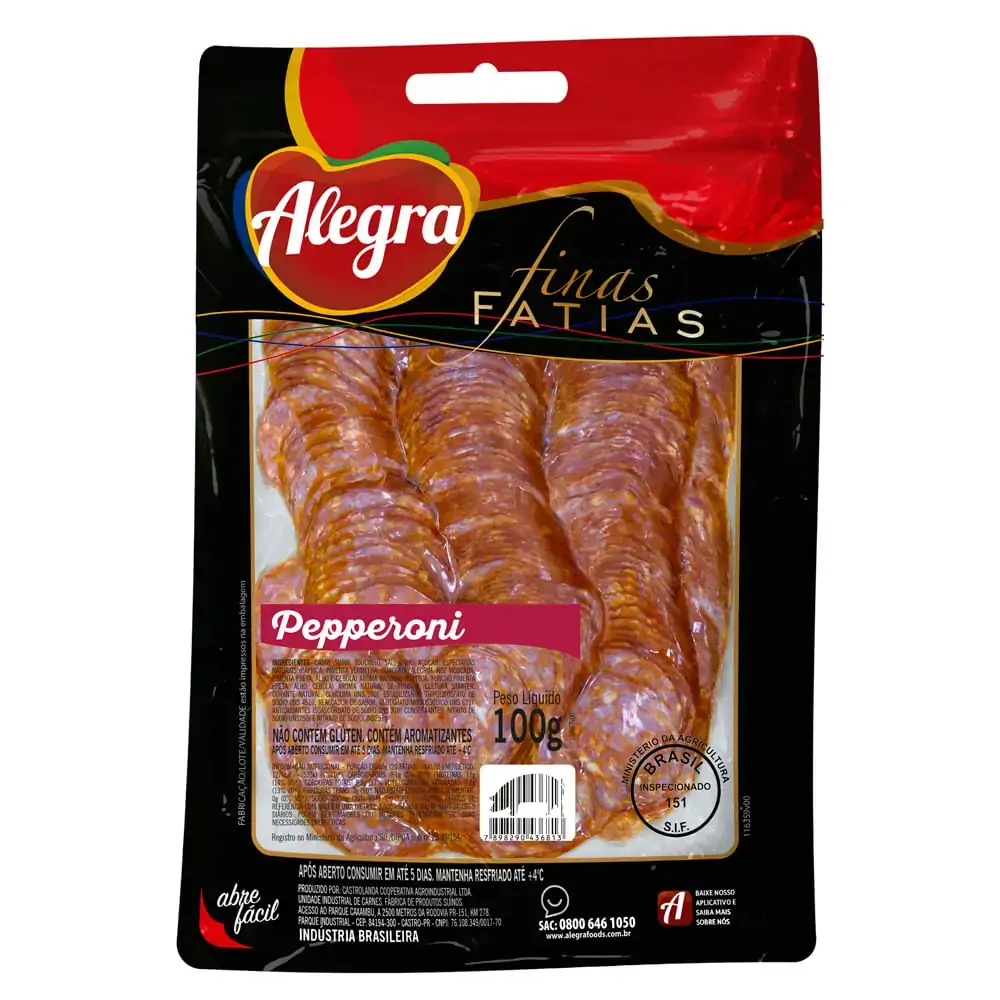Pepperoni Alegra Fat 100g