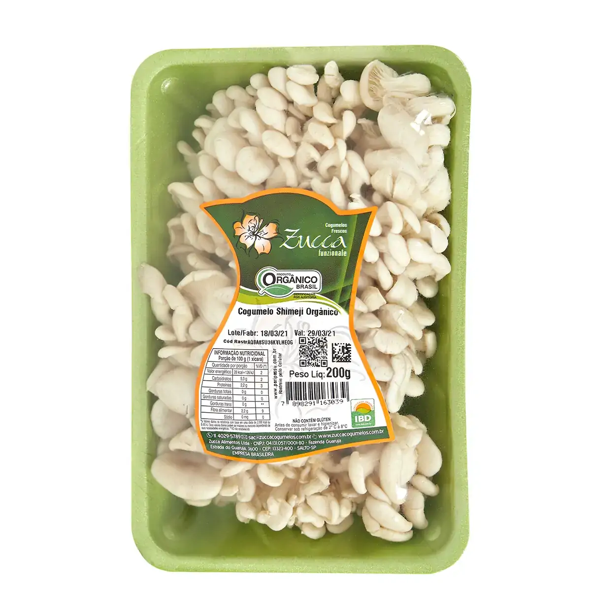 Cogumelo Orgânico Shimeji FUNZIONALE 200g