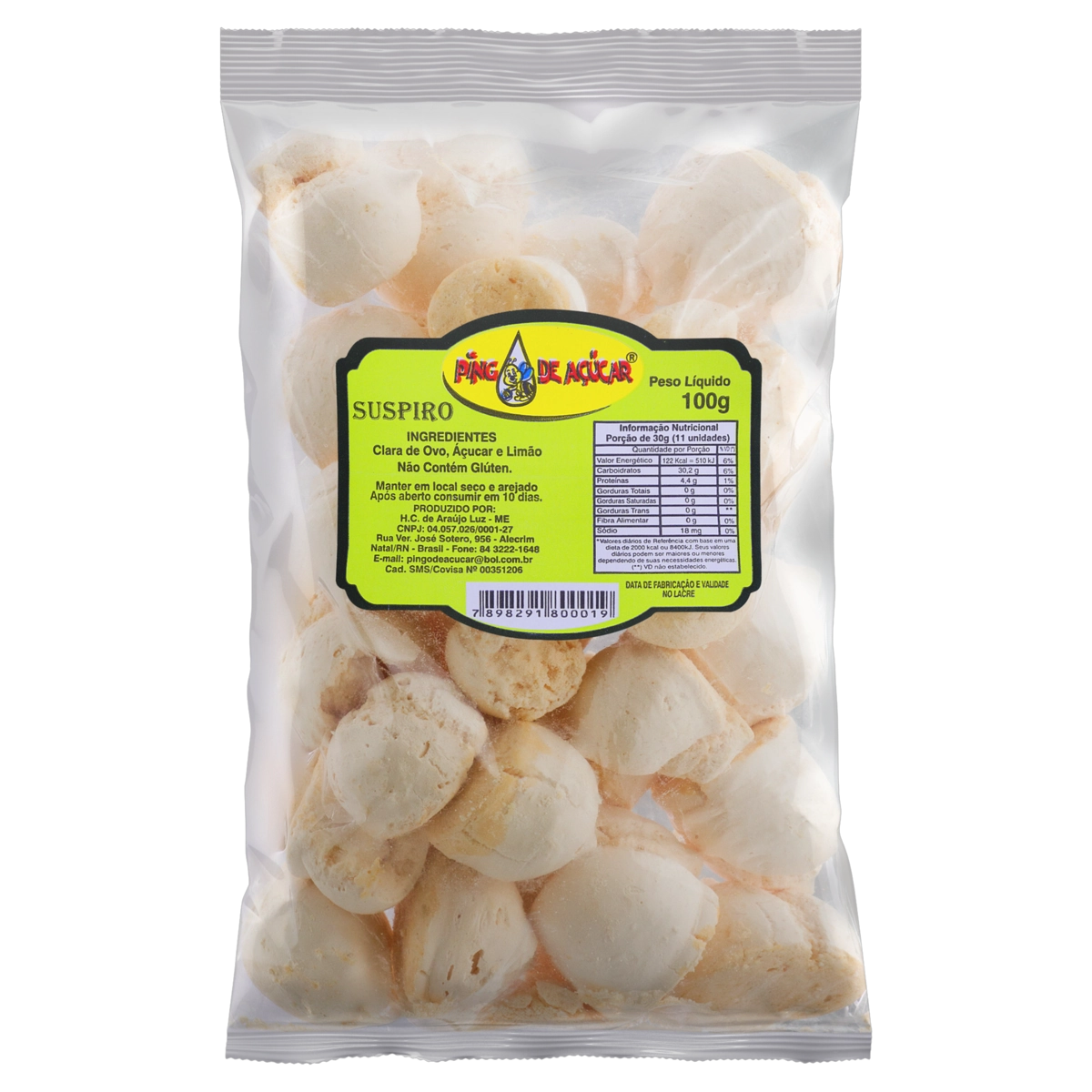 Suspiro Pingo De Açúcar Pacote 100g