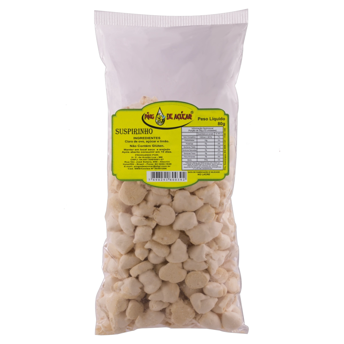 Suspirinho Pingo De Açúcar Pacote 80g