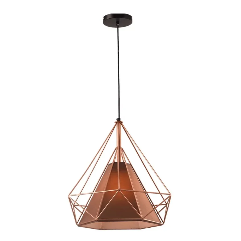 Pendente Alumínio Rpx Aramado Piramidal 38cm Cobre/café - Startec Bivolt