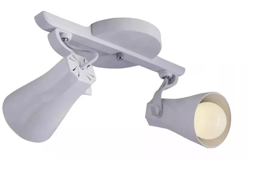 Spot Trilho Spiralle 2 - Octa 2  Branco / E-27 - 2 Luzes 20w