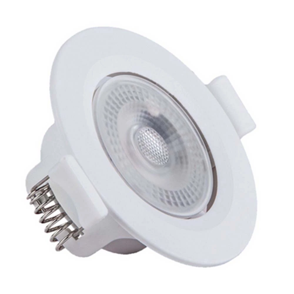 Spot Led Embutido Gesso 03w Redondo Direcionável Luz Neutra Bivolt