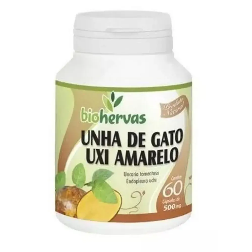 Unha De Gato E Uxi Amarelo 60 Caps 500mg Milhervas