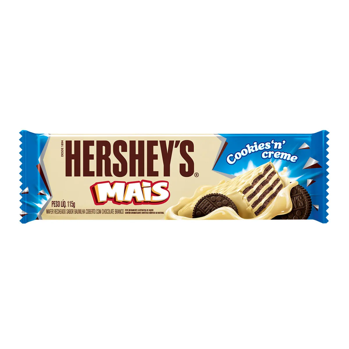 Chocolate Branco Hershey's Mais Cookies 'n' Creme 115g