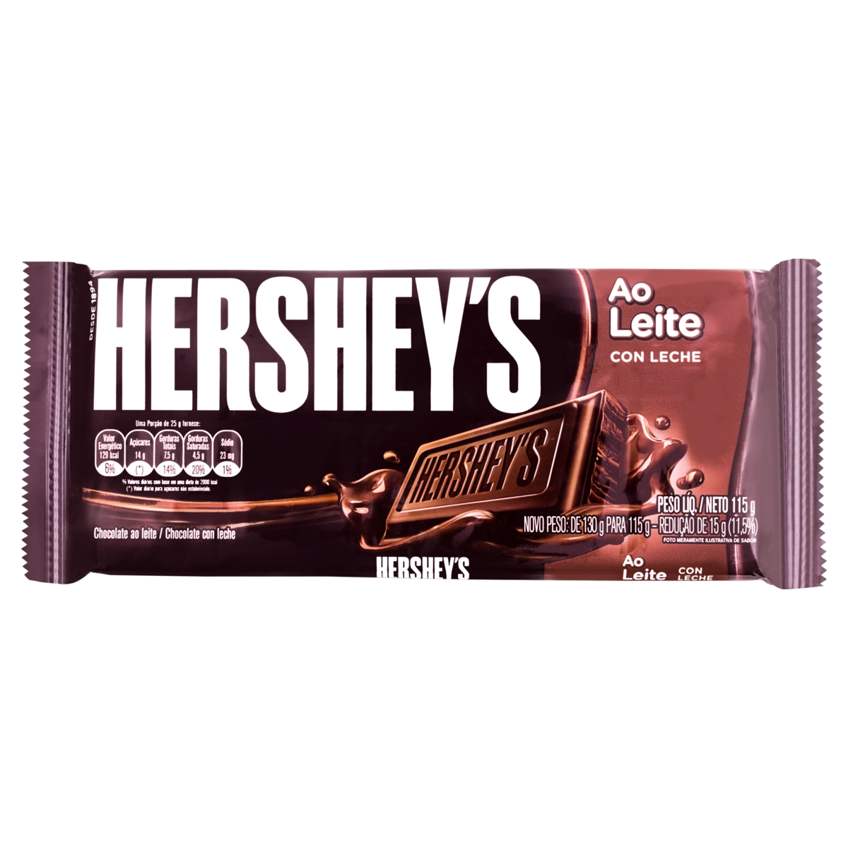 Chocolate Ao Leite Hersheys Pacote 115g