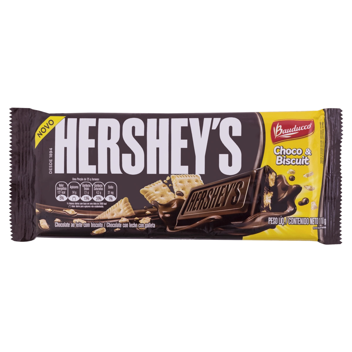 Chocolate Ao Leite Com Biscoito Hersheys Pacote 110g