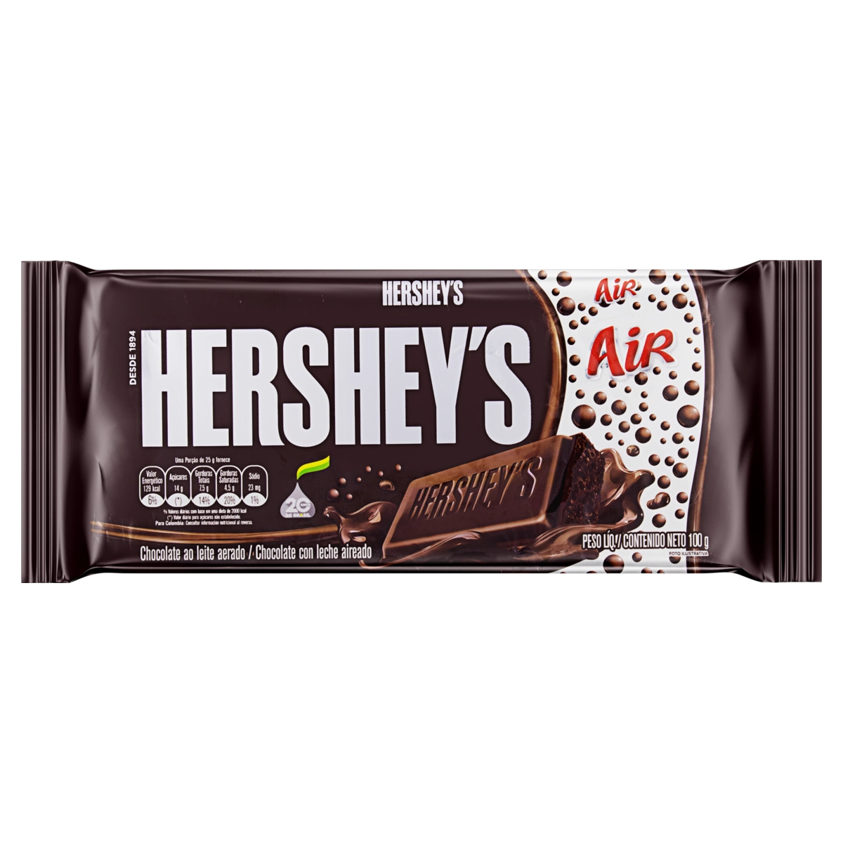Chocolate Ao Leite Aerado Hersheys Air Pacote 100g