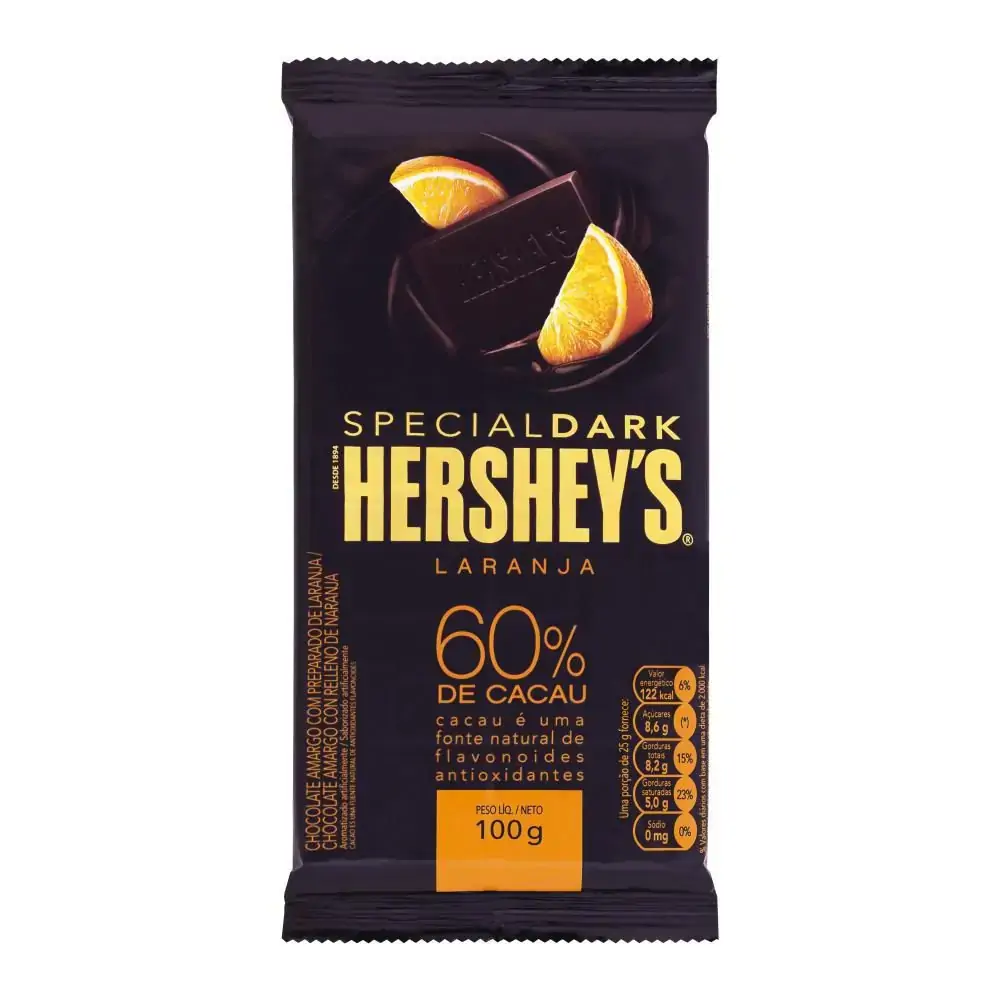 Choc.hershey Barra Dark Laranja 100g