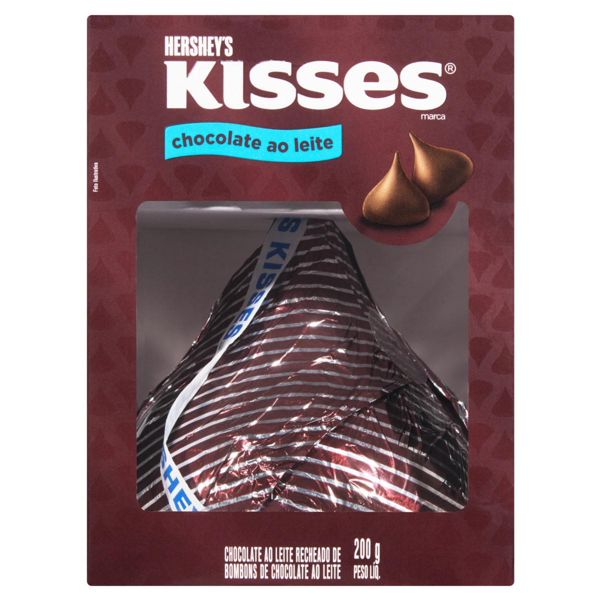 Chocolate Ao Leite Hersheys Kisses Caixa 200g