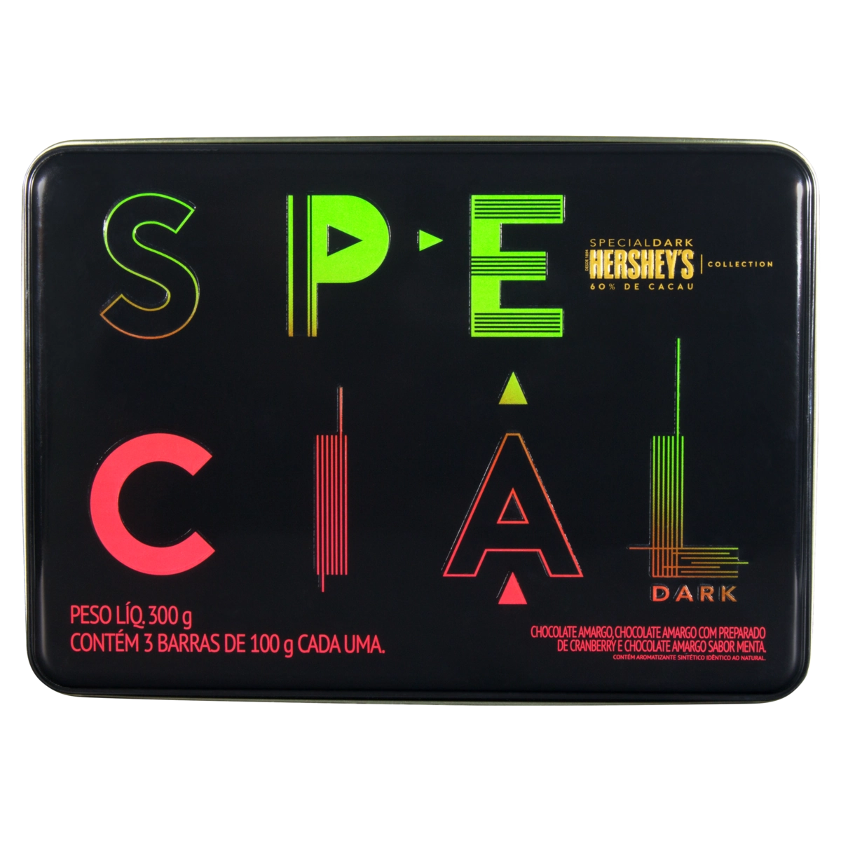 Chocolate 60 Cacau Com Cranberry E Com Menta Hersheys Special Dark Collection Lata 300g 3 Unidades