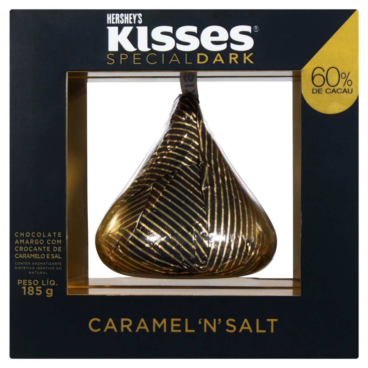 Chocolate Amargo 60 De Cacau Caramel N Salt Hersheys Kisses Special Dark Caixa 185g