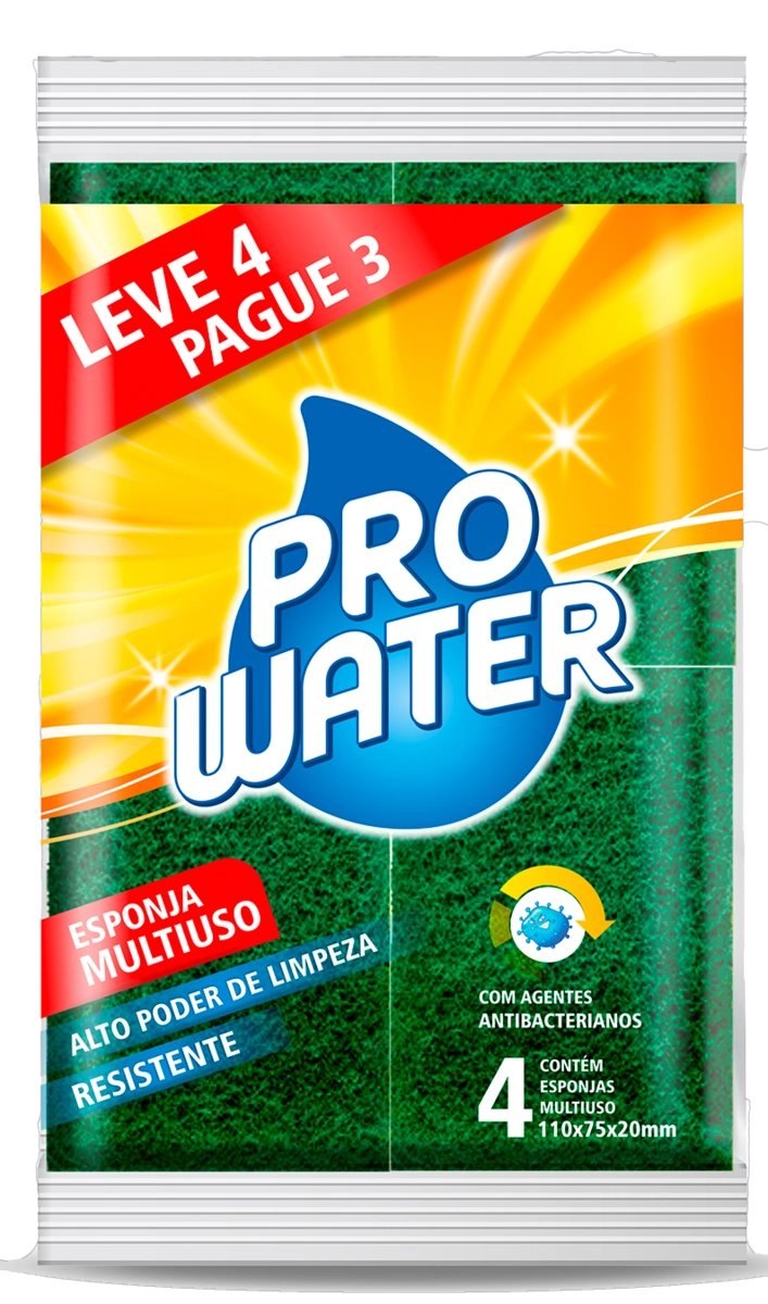 Esponja Multiuso Pro Water Leve 4 Pague 3 Unidades