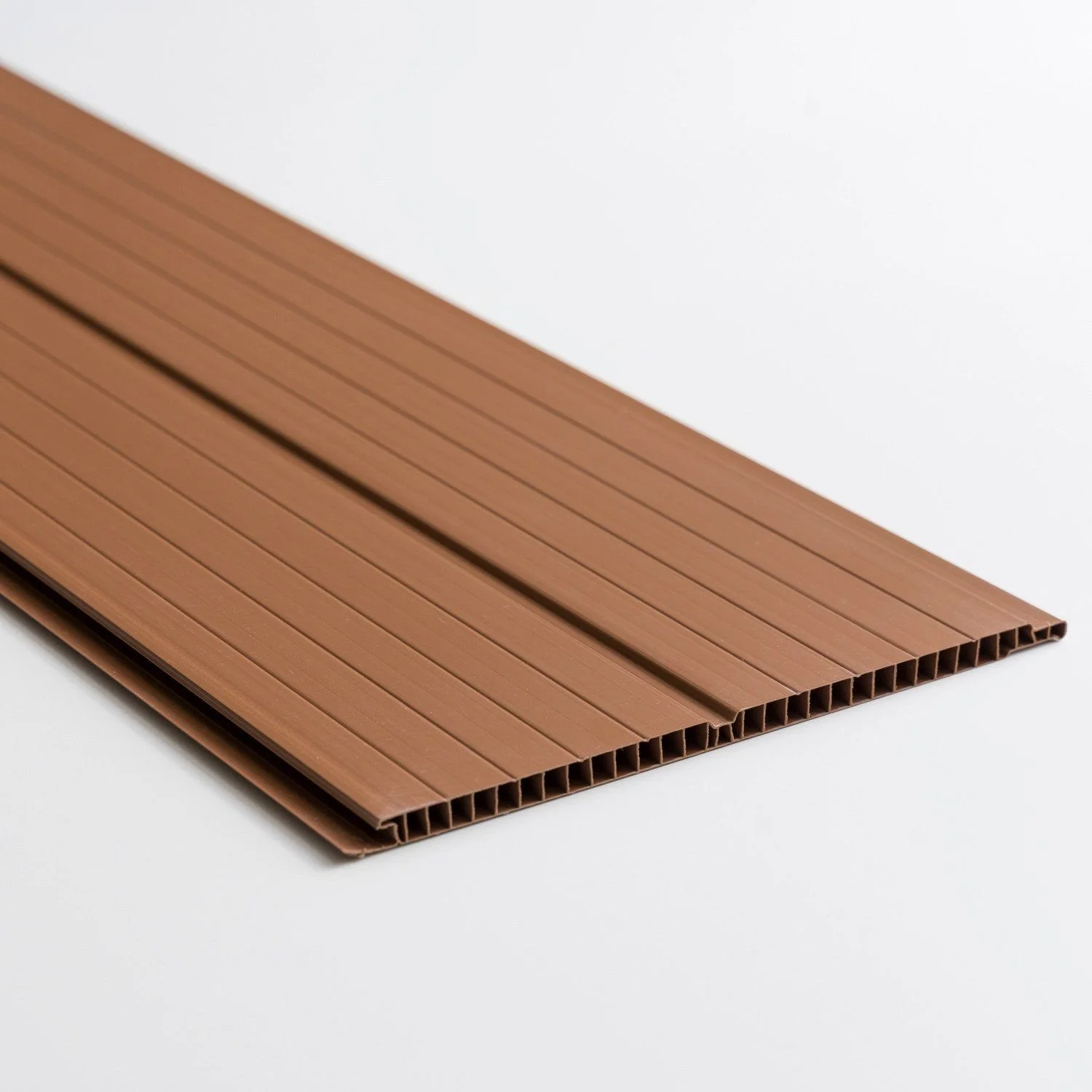 Forro De Pvc Duplo Frisado 8mm X 20cm X 3m Belplast - Caixa Com 7,2m2 - Caixa Com 7,2m2 - Marrom