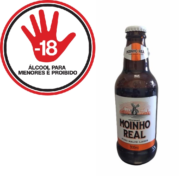 Cerveja Moinho Real Long Neck 300ml Puro Malte