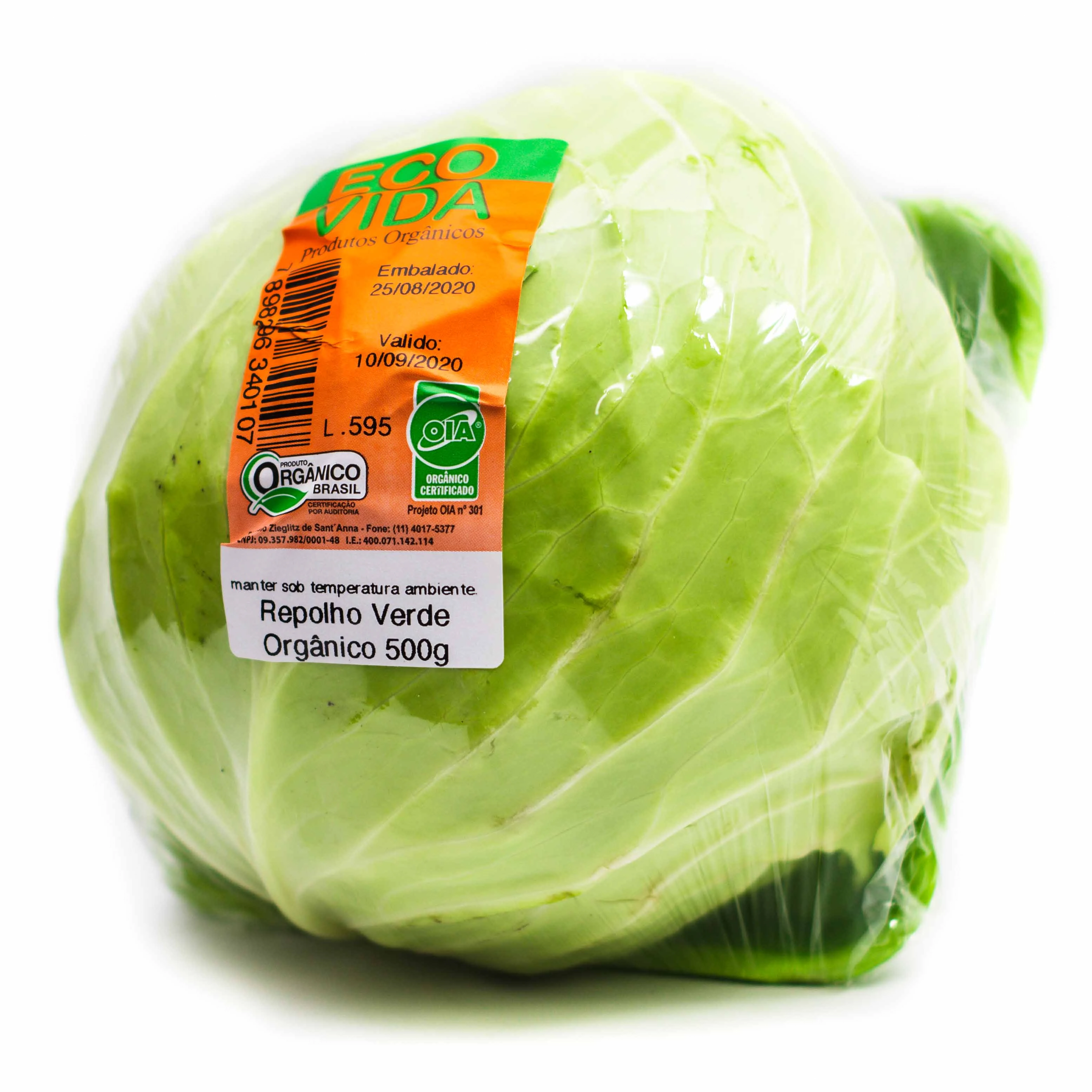 Repolho Verde Org 500gr