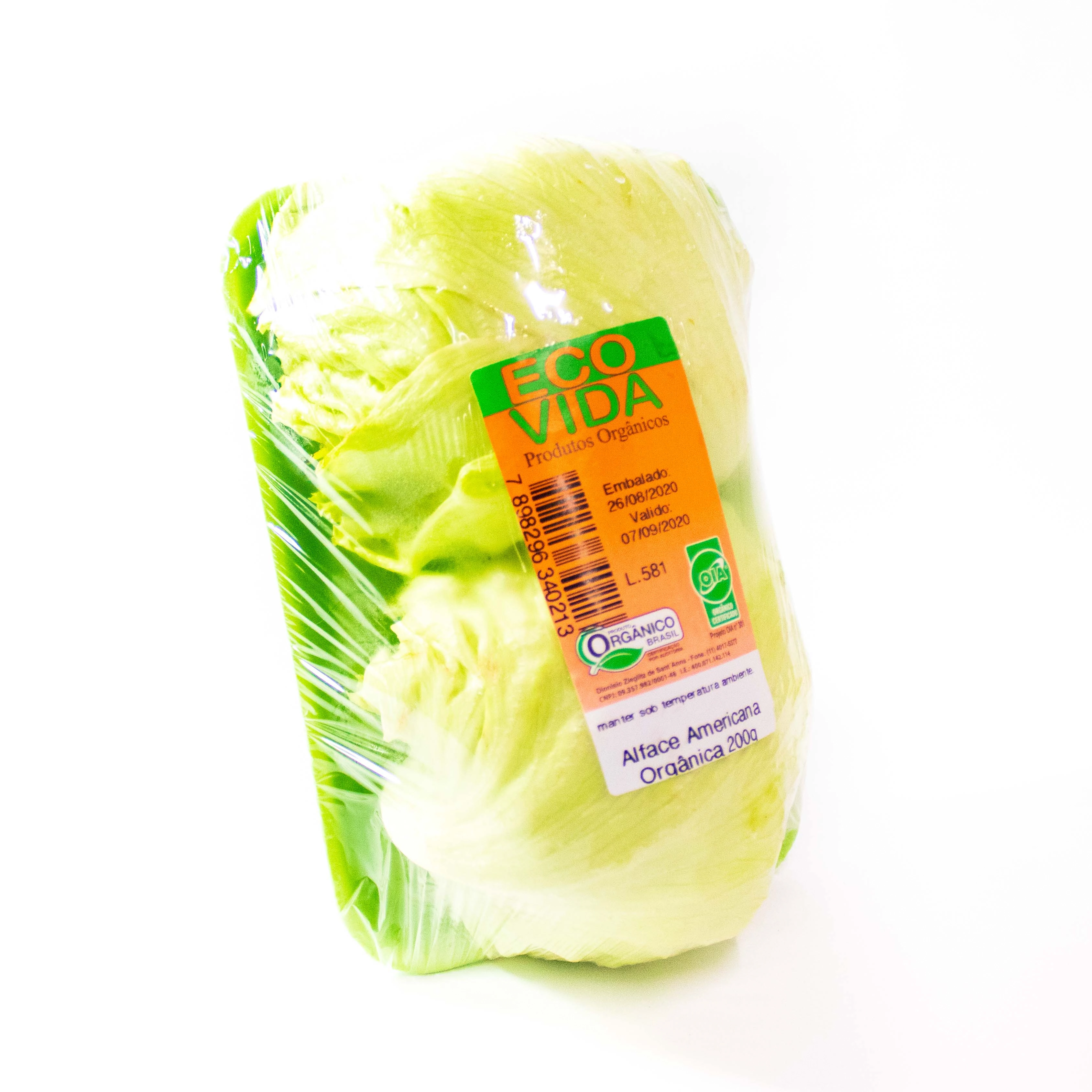 Alface Americana Orgânica 250g