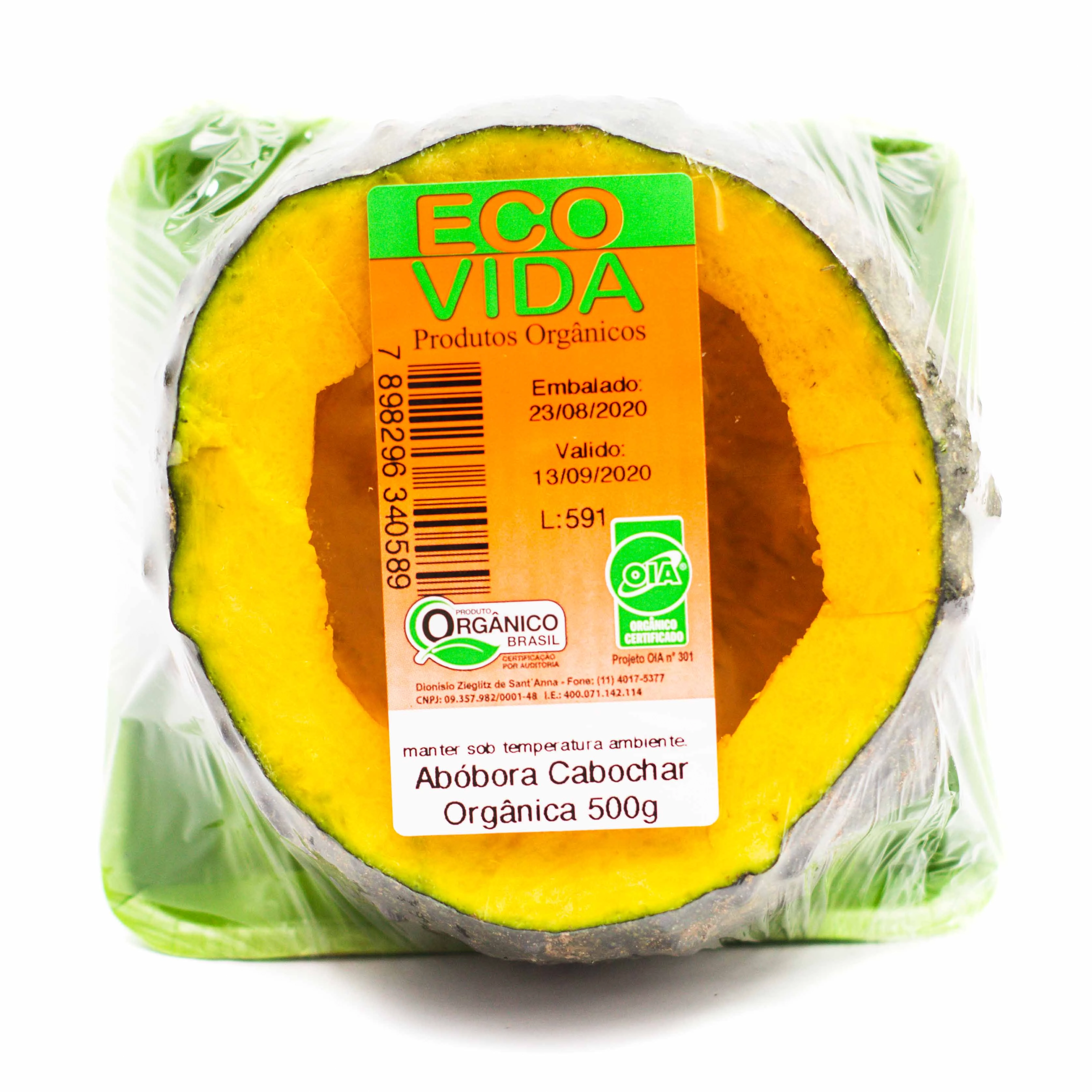 Abobora Eco Vida Caboc Bdj 500gr Organica