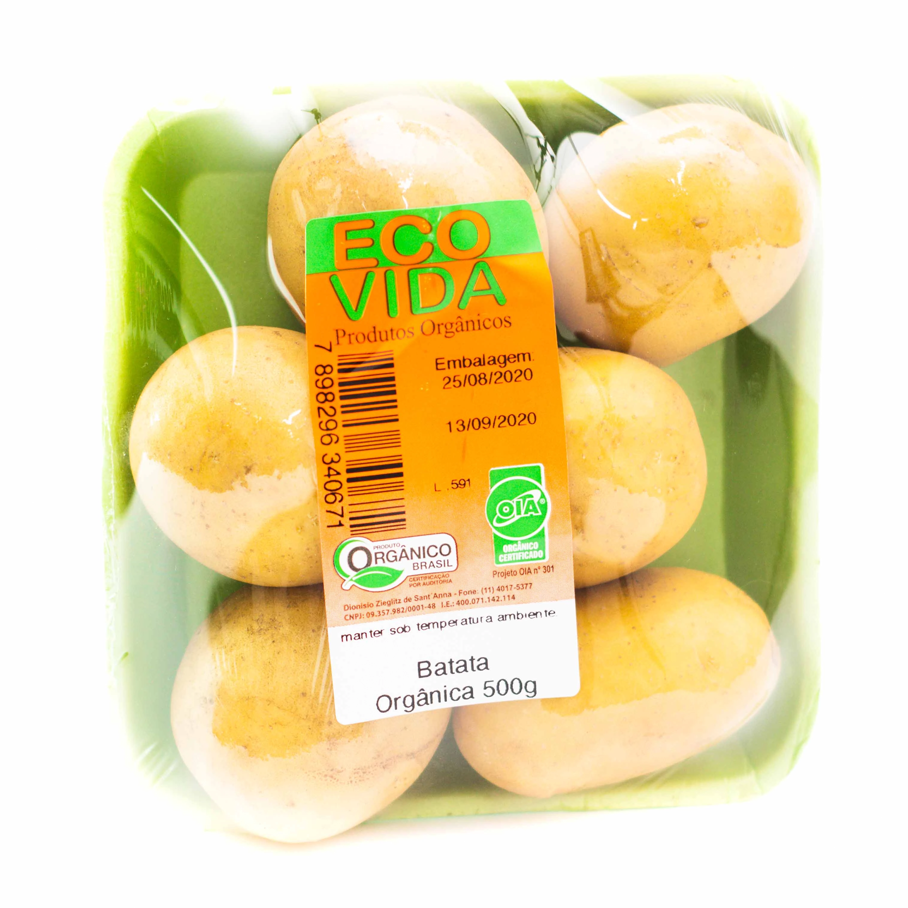 Batata Orgânica 500g