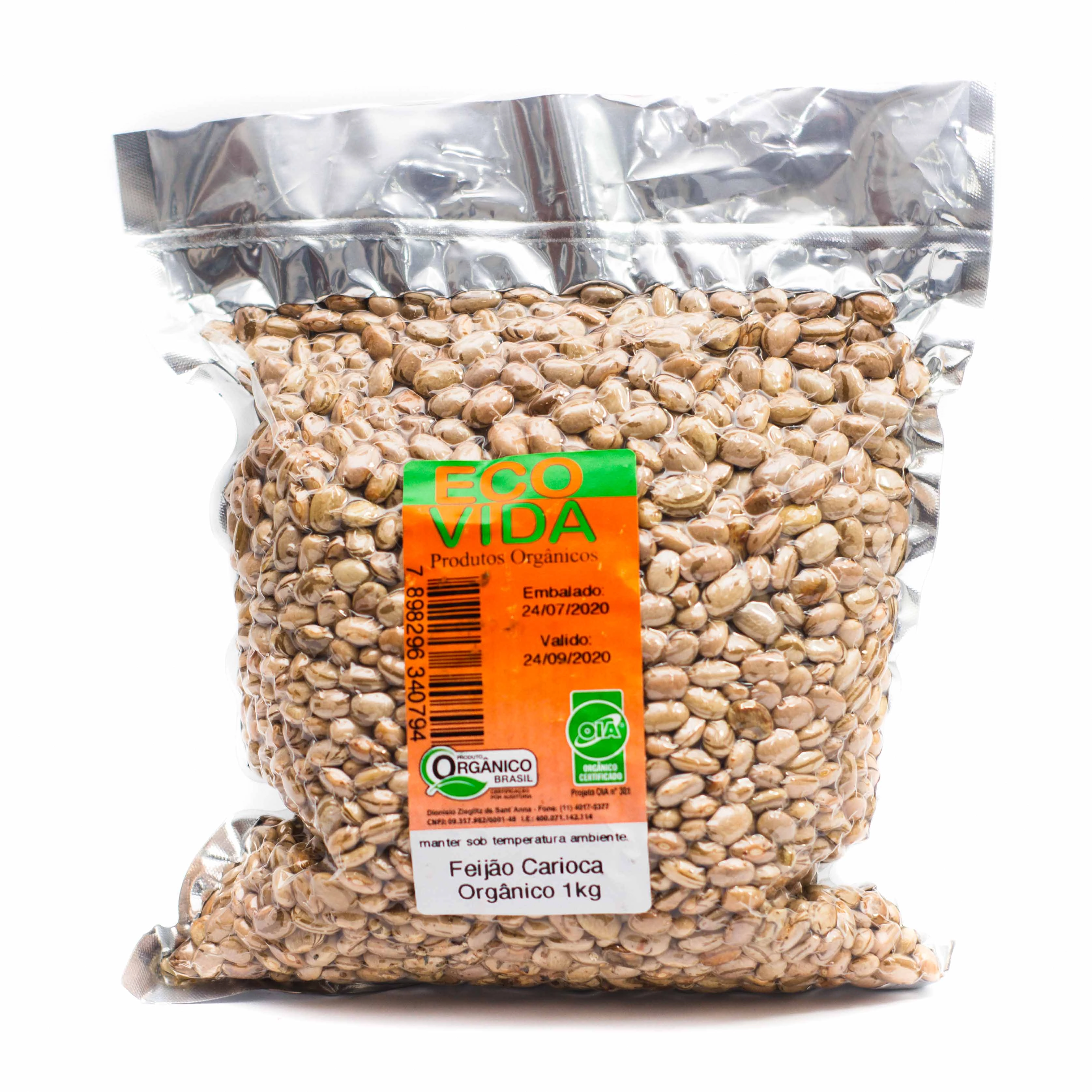 Feijao Eco Vida 1kg Carioca Organico