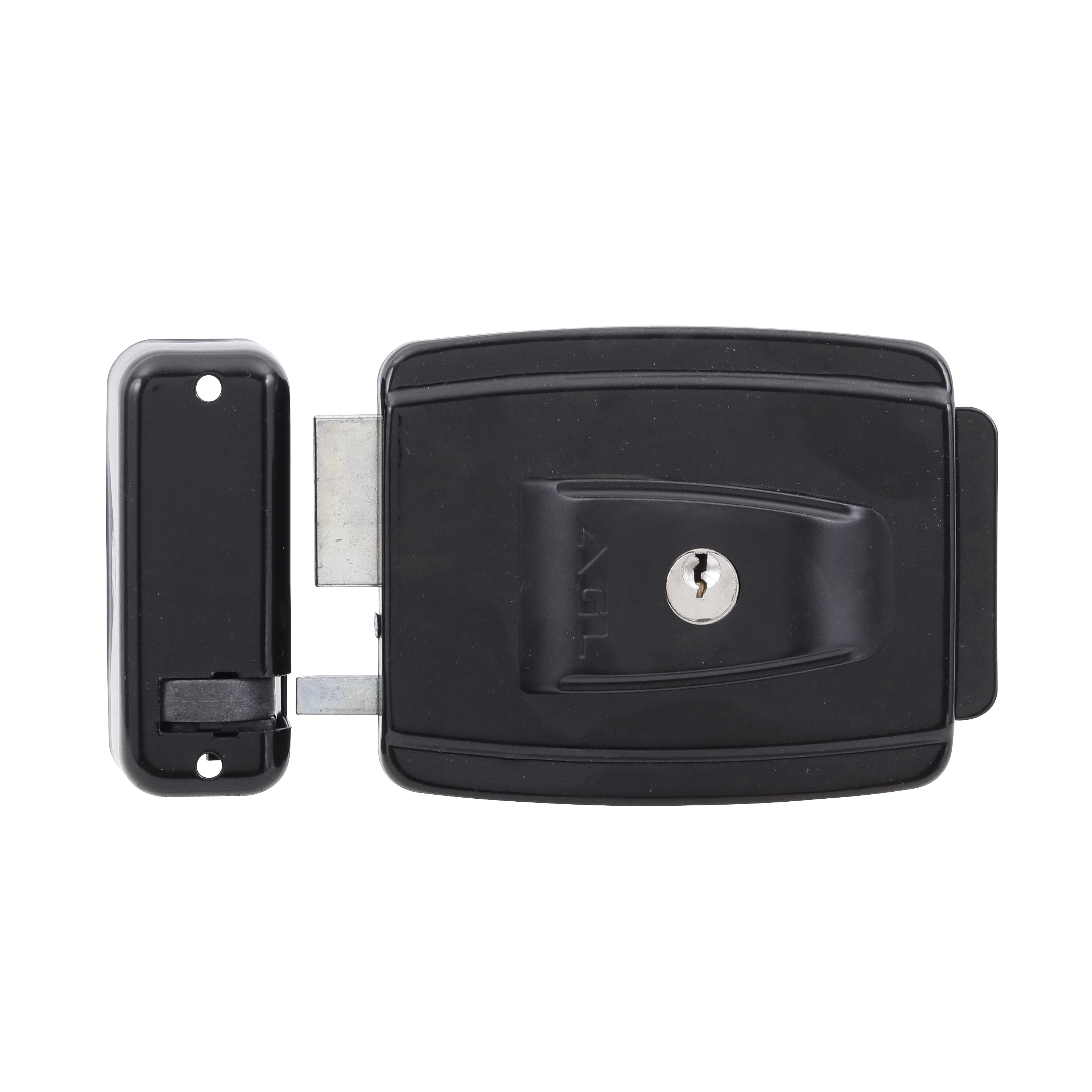 Fechadura Elétrica Mini Abertura Interna 12V Preto AGL