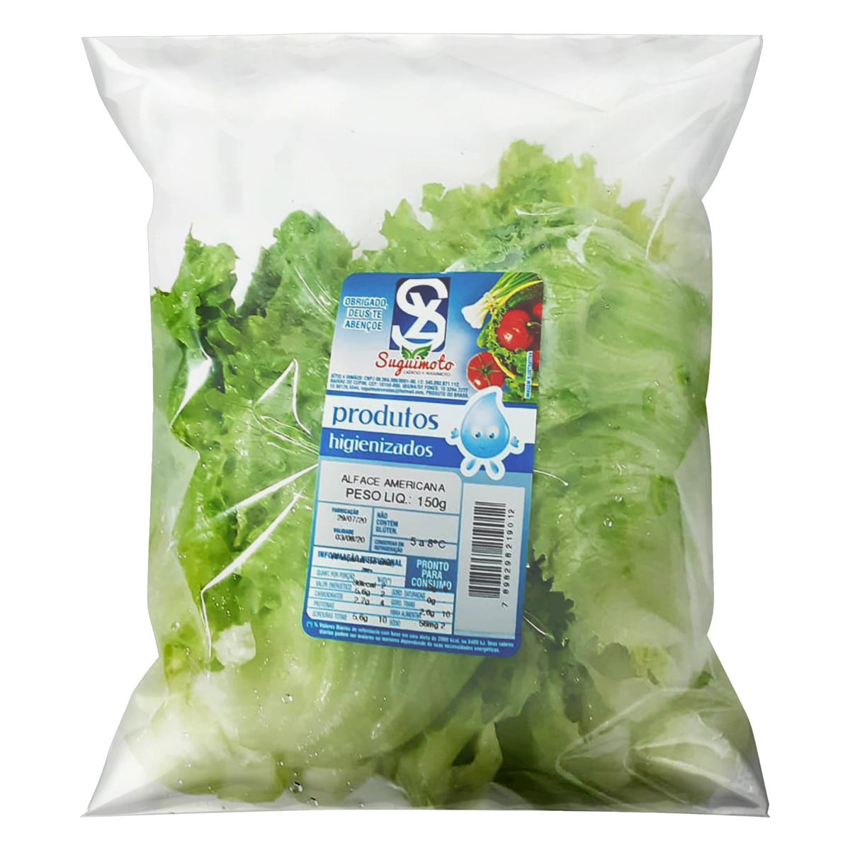 Alface Americana Higienizada Suguimoto 150g