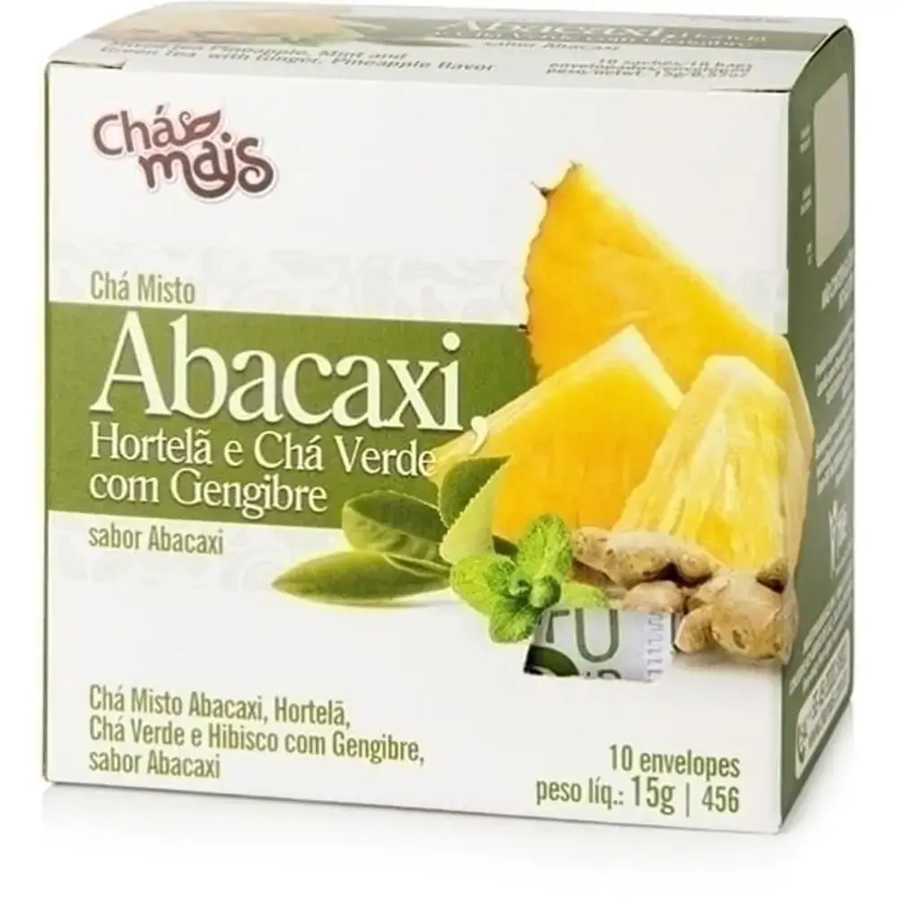 Chá Verde, Gengibre, Abacaxi e Hortelã 15G CHA MAIS