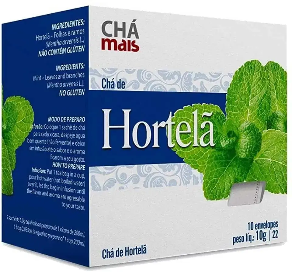 Chá De Hortelã Natural Cx10 Sachês De 1g