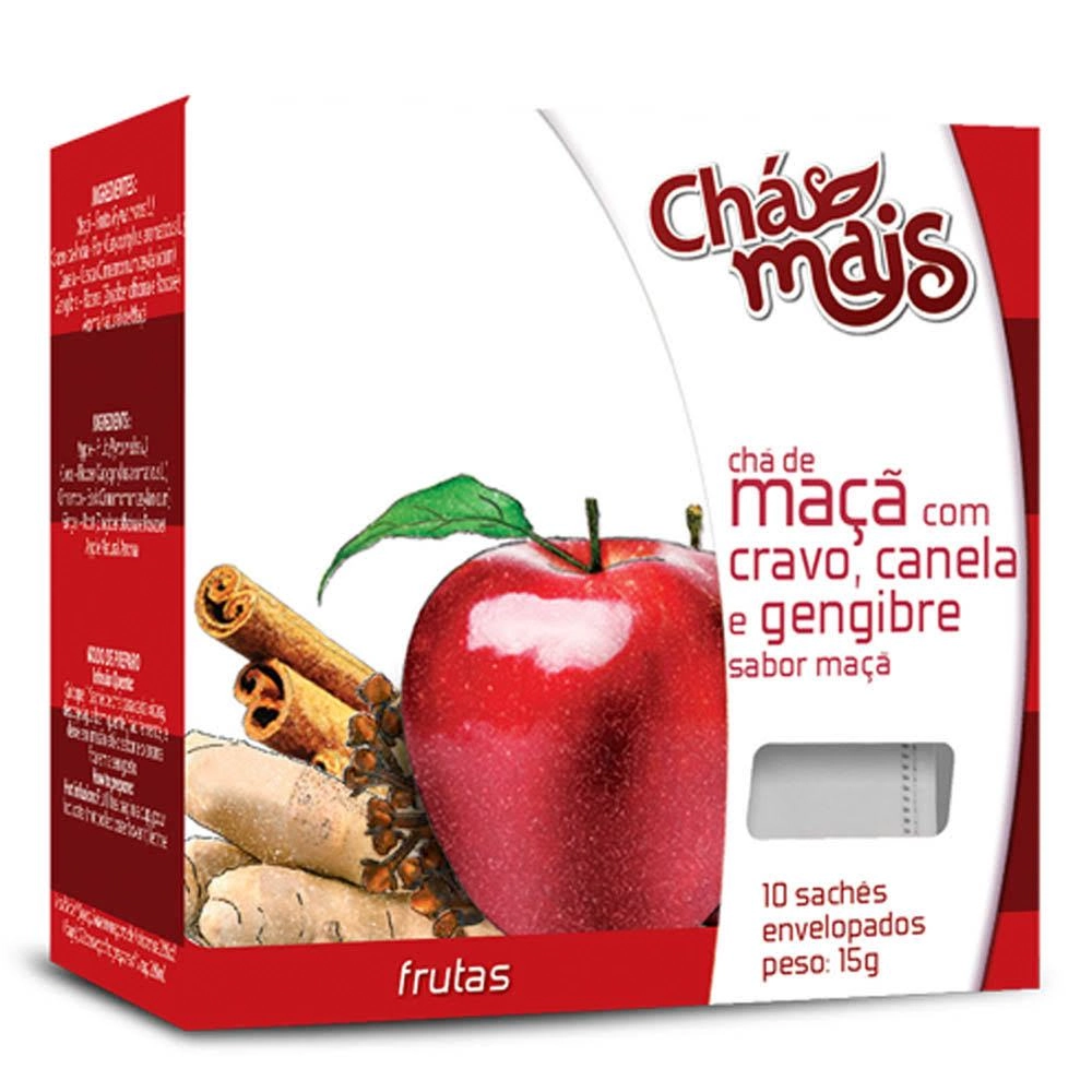 Chá De Maça Com Cravo, Canela E Gengibre 10 Sachês 15g Chamais