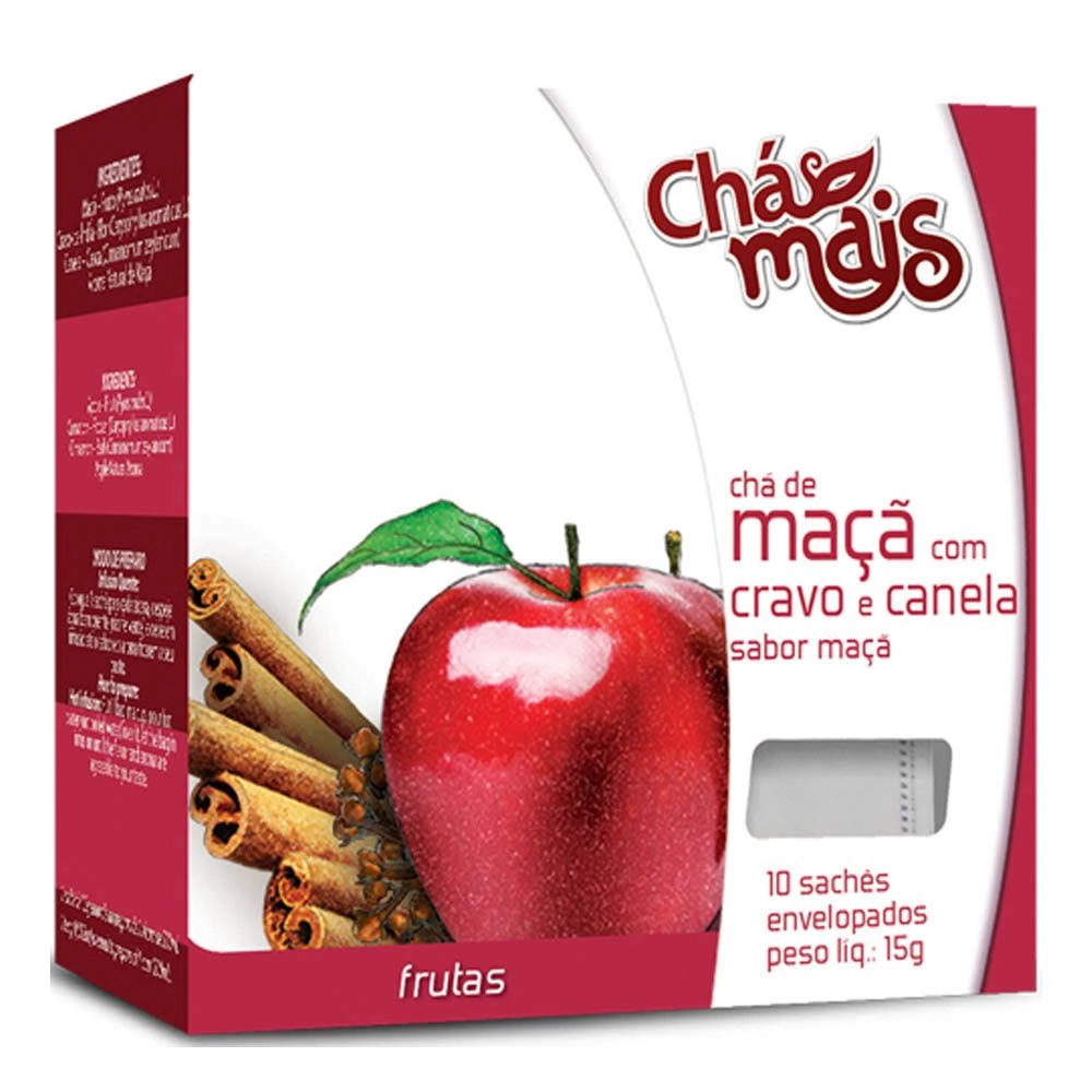 Chá De Maça Com Cravo E Canela Sabor Maça 10 Sachês 15g Chamais
