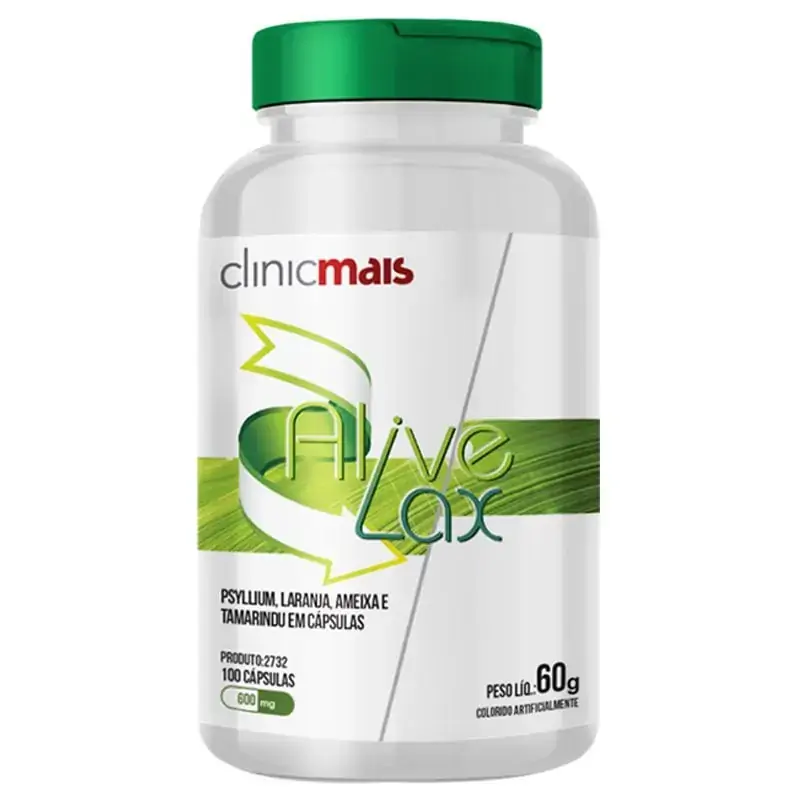 Alivelax Psyllium Laranja Ameixa E Tamarindo 100 Cáps 500mg