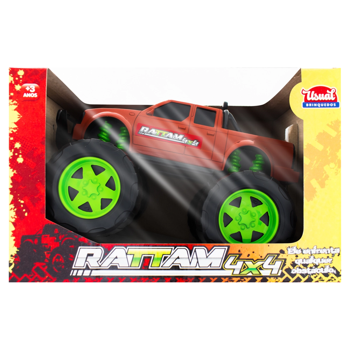 Caminhão Vermelho Rattam 4x4 Usual Brinquedos