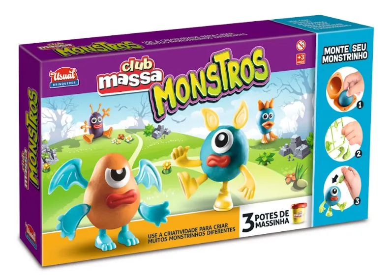 Massa Monta Monstros 3 Potes 718 Usual