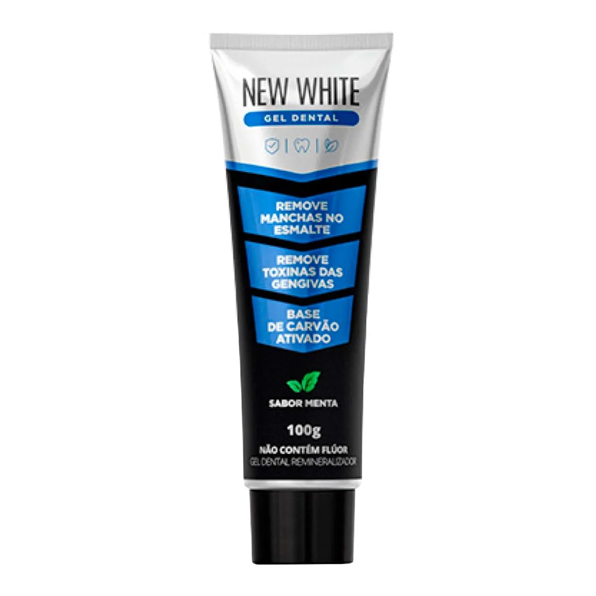 Gel Dental Remineralizador Carvão Ativado Sabor Menta