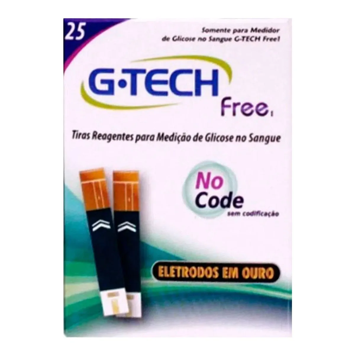 Tiras Reagentes G-Tech Free1 25 Unidades